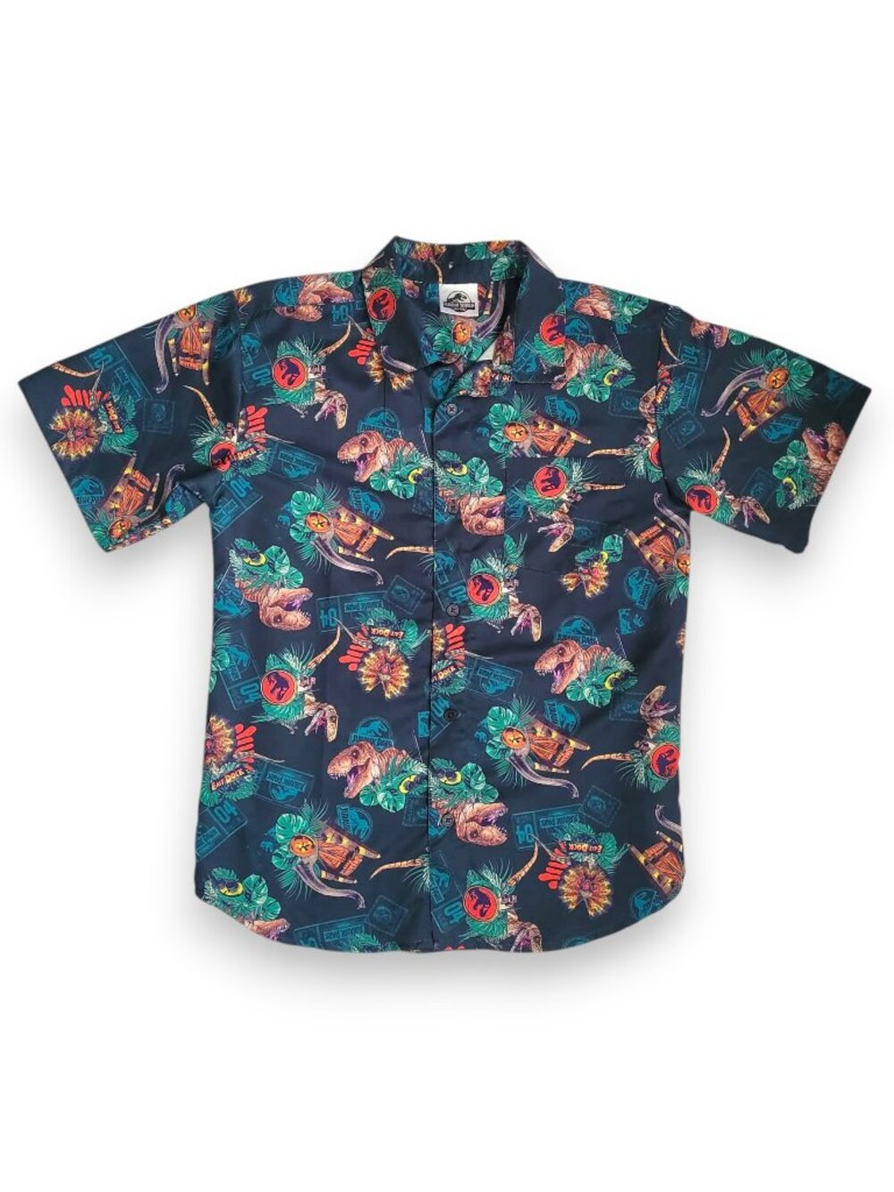 Jurassic World Hawaiian Button Up Shirt – Boys Size 14/16